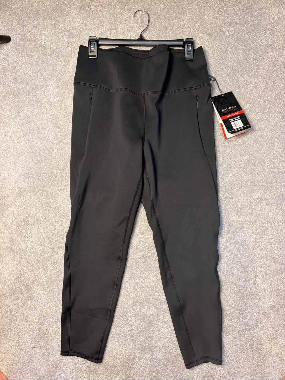 NWT Spyder Fleece Lined Black Leggings
